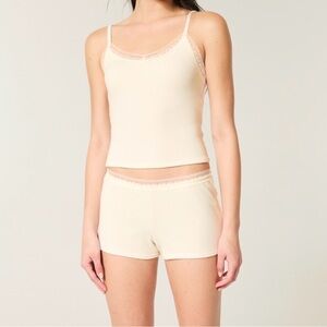 Hollister Gilly Hicks Waffle Lace Shortie Shorts